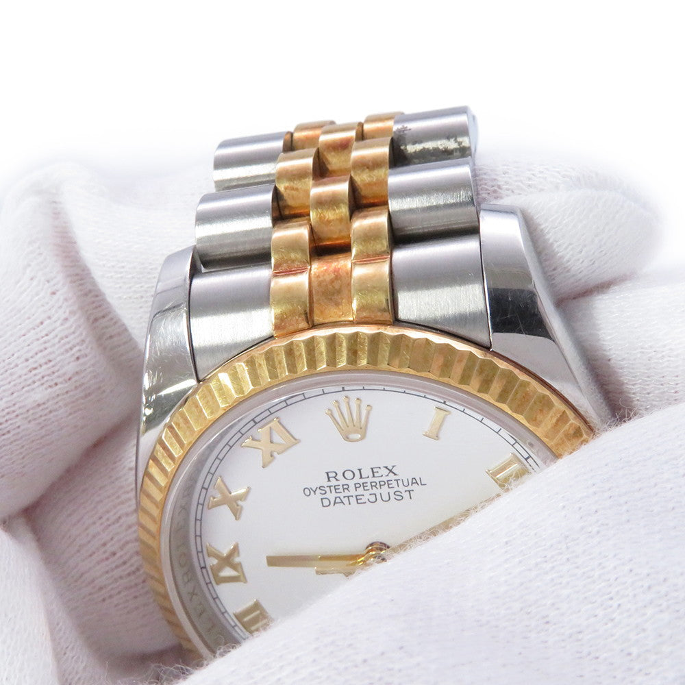 ROLEX Datejust W36mm Stainless Steel K18YG White Dial116233