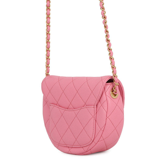 CHANEL CC Logo Shoulder Bag PinkAS3867 Caviar Leather