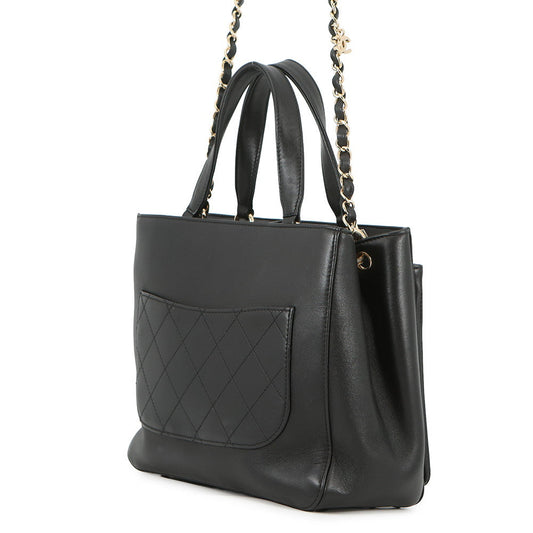 CHANEL CC Logo 2-way Tote Bag BlackAS0326 Leather