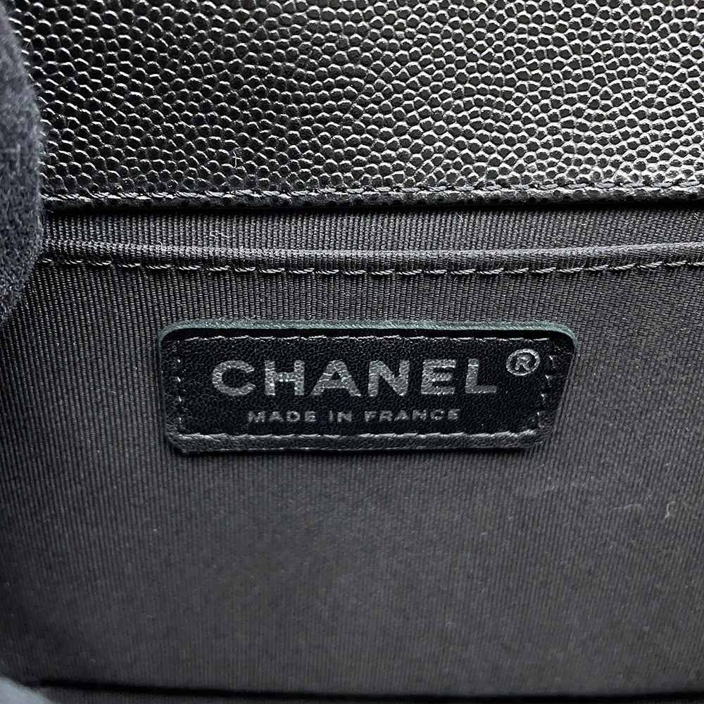 CHANEL Boy Chanel Chain Shoulder Bag BlackA67086 Caviar Leather Size 25