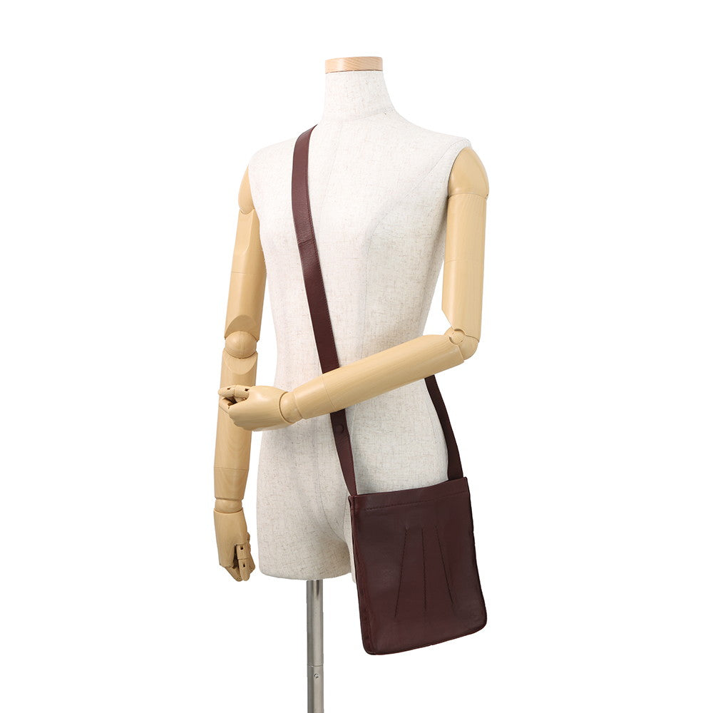 HERMES Tudu Shoulder Bag Bordeaux Leather