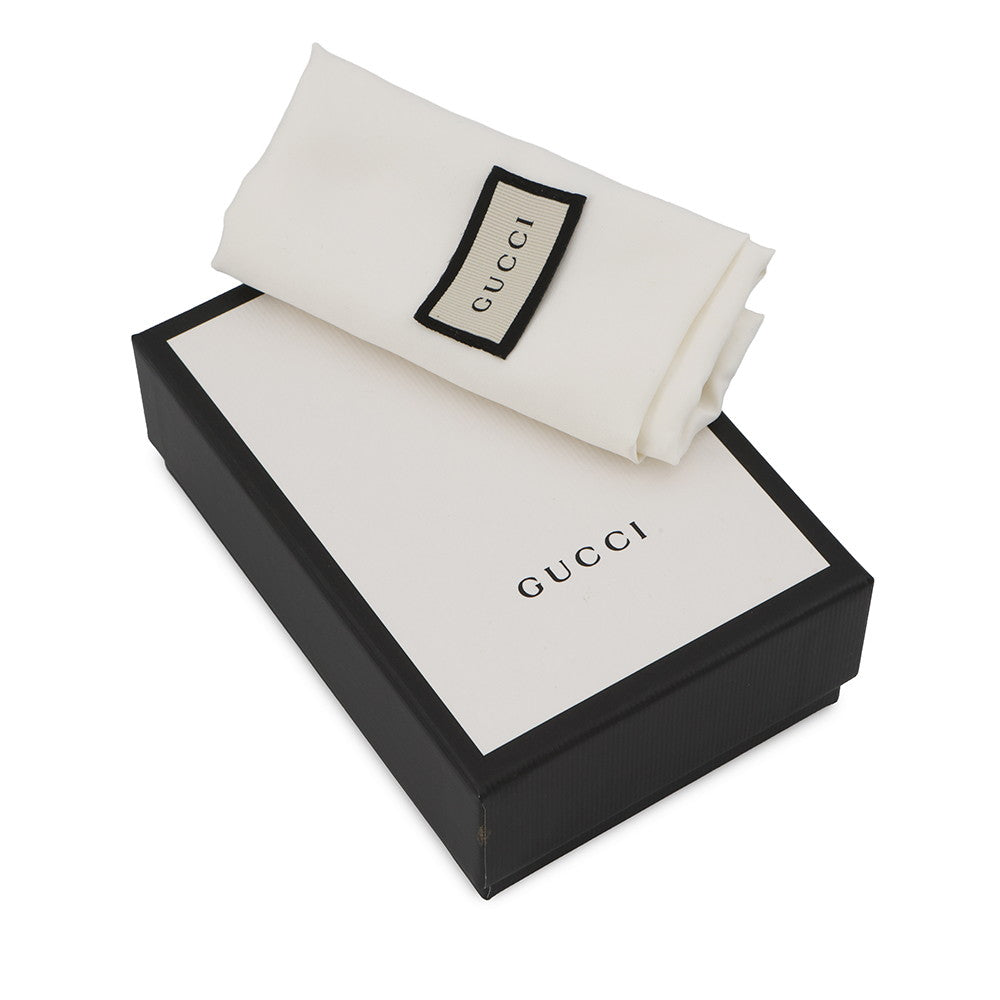 GUCCI GG Marmont Double G Mini Wallet Blue/Multicolor466492 Denim/Leather