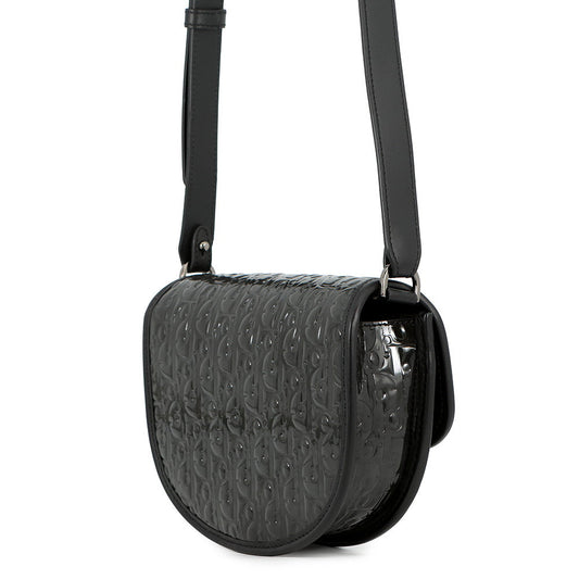 Dior Gallop Shoulder Bag Gray1ADPO033DOV Patent Leather Size Mini