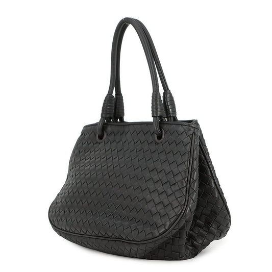 Bottega Veneta INTRECCIATO Handbag Black Leather