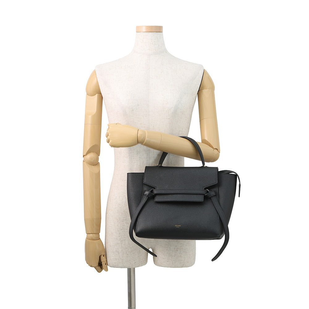 CELINE Belt bag Black189153 Leather Size micro