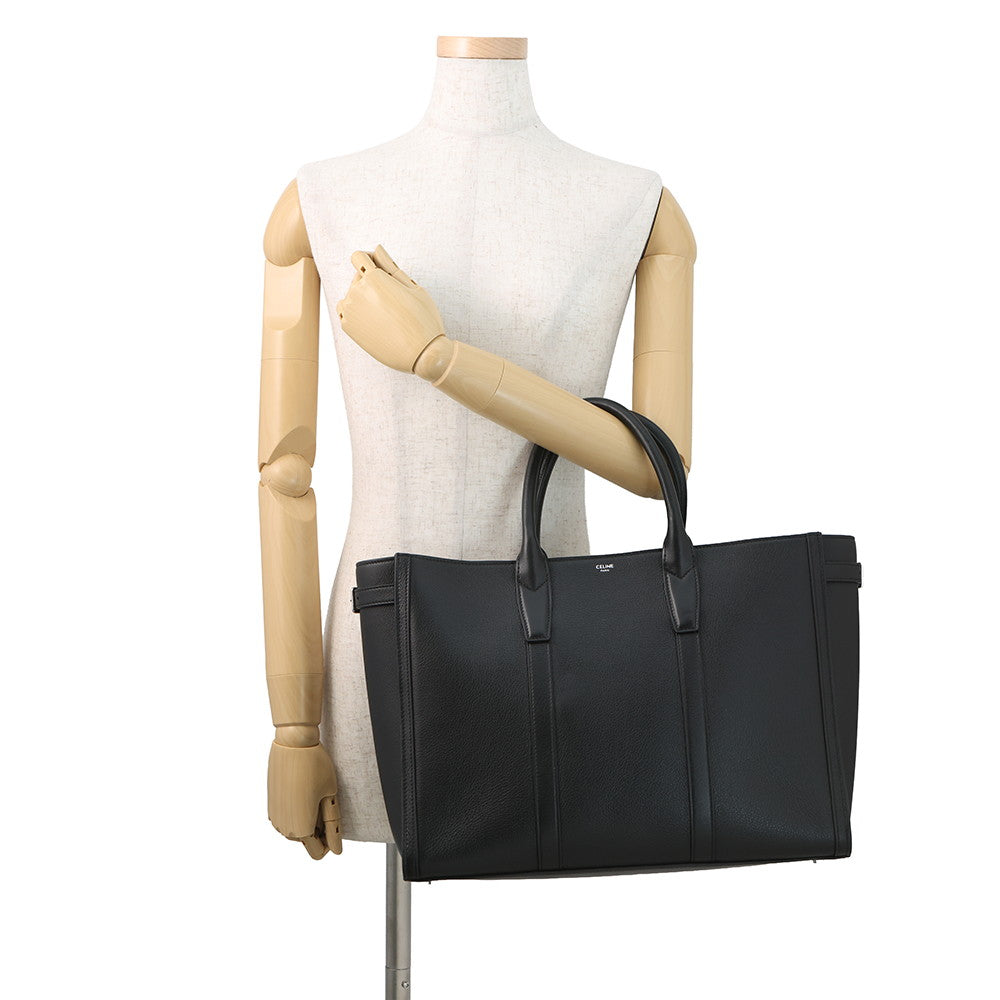 CELINE Cabas Marrake 2-way Bag Black116273FGA.38SI Sapuru Calf Leather Size Medium