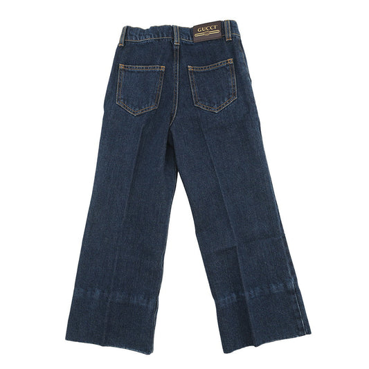 GUCCI Children's HORAMA Patch Denim Pants Size 5 Navy622858 XDBAN Denim