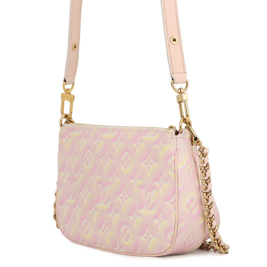 LOUIS VUITTON Murty Pochette Accessoires Pink/YellowM46093 Monogram Empreinte Leather