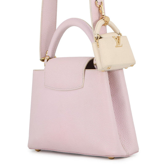 LOUIS VUITTON Capucines Guimauve/Powder WhiteM24120 Taurillon Leather Size BB
