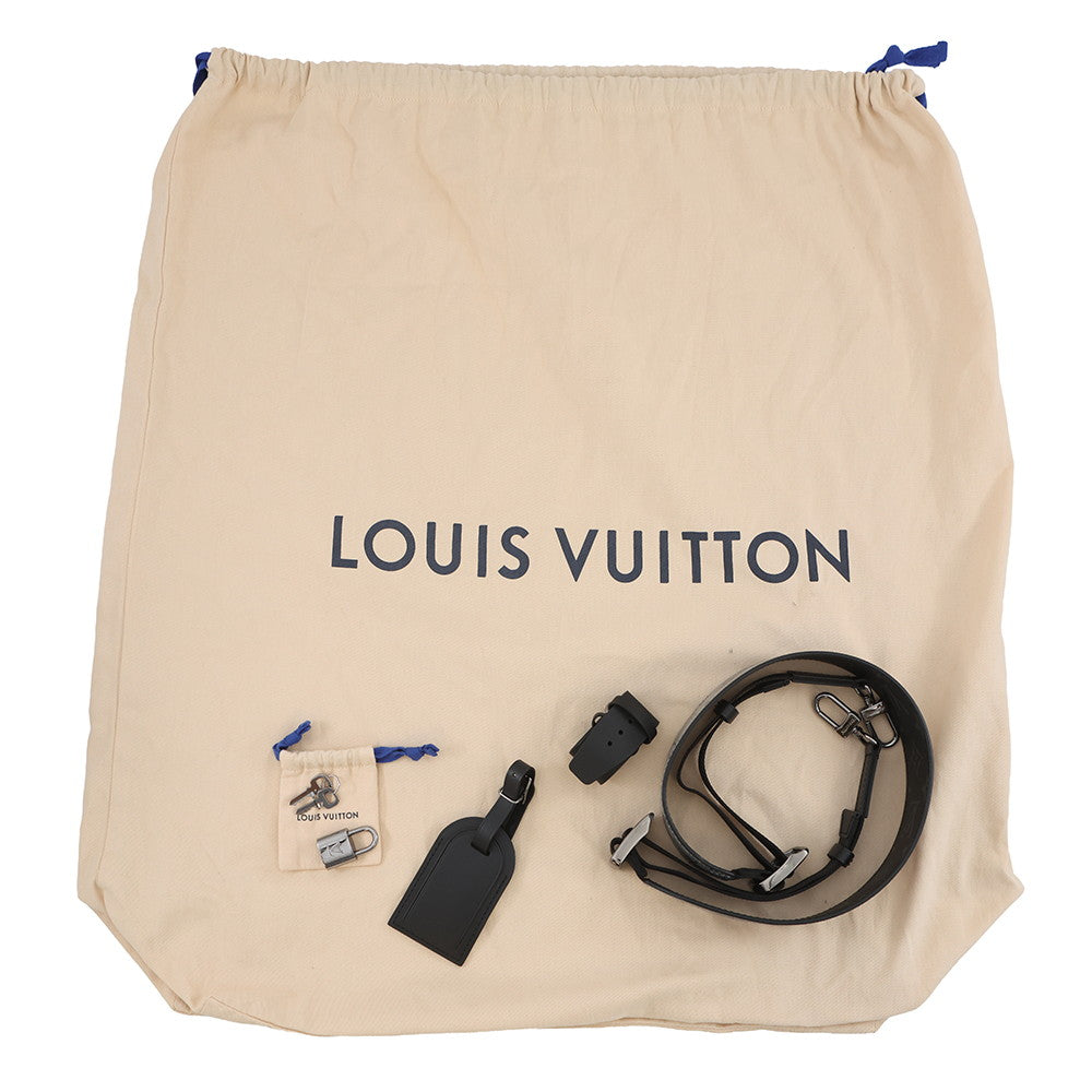 LOUIS VUITTON Keepall Bandouliere Noir/SilverM43817 Monogram Eclipse Split Size 50