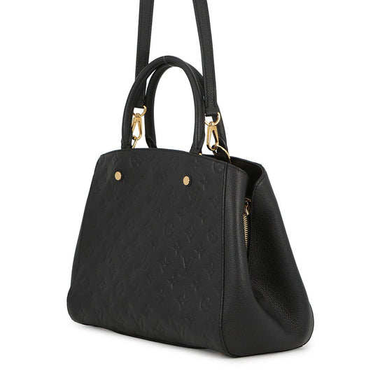 LOUIS VUITTON Montaigne NoirM41048 Monogram Empreinte Leather Size MM