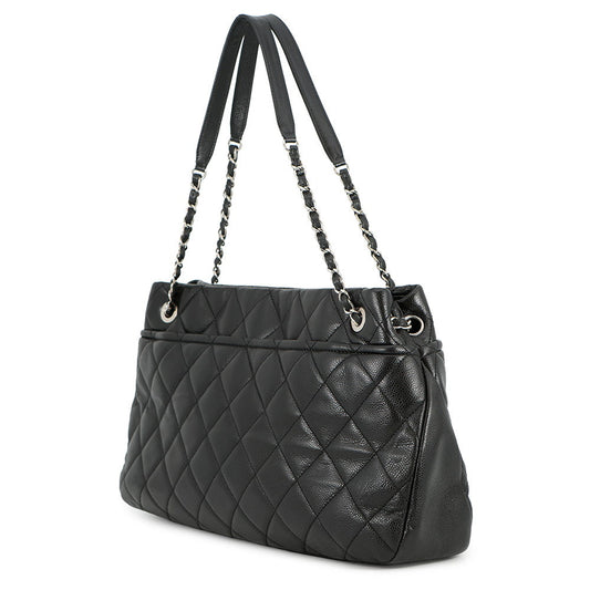 CHANEL CC Logo Matelasse ChainTote Bag BlackA67292 Caviar Leather