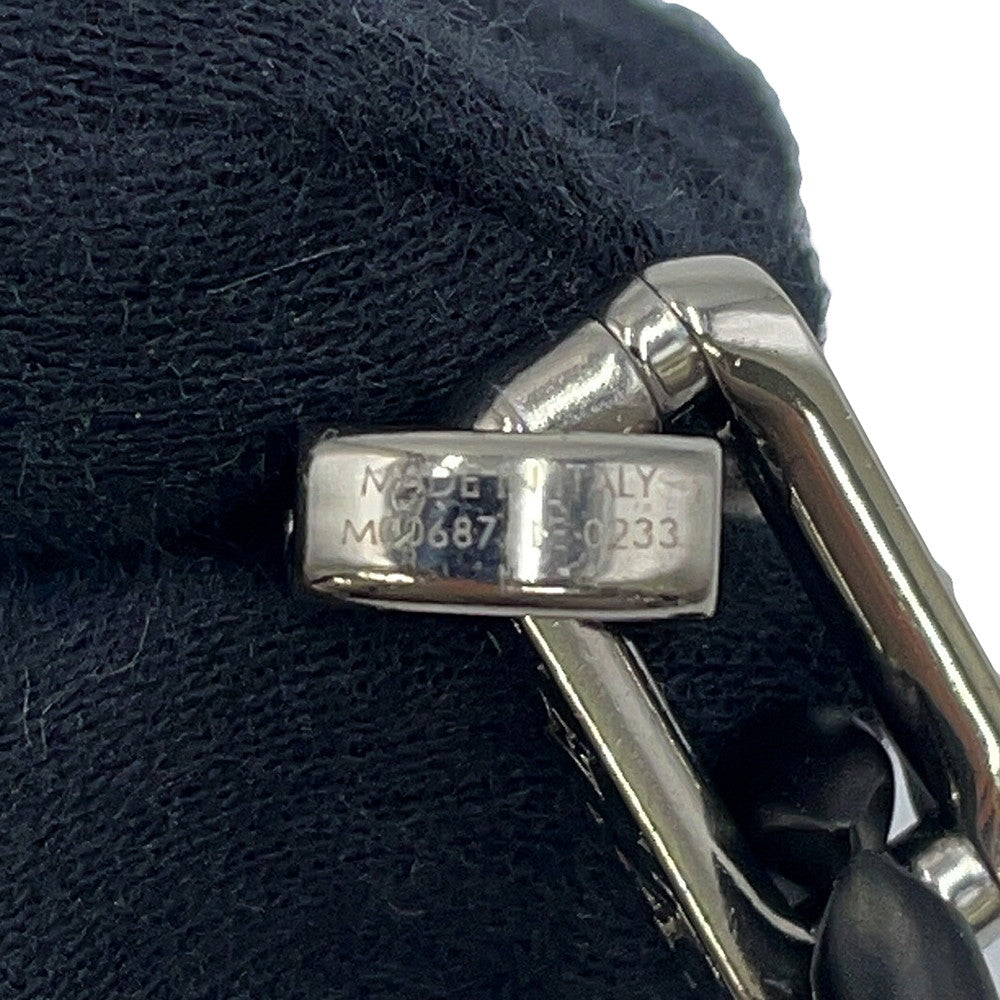 LOUIS VUITTON Bracelet・Monogram Chain Size L Silver/BlackM00687 Metal