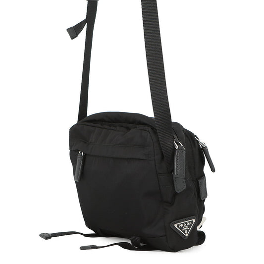 PRADA Technical Fabric Crossbody Shoulder Bag Black2VH043 Nylon
