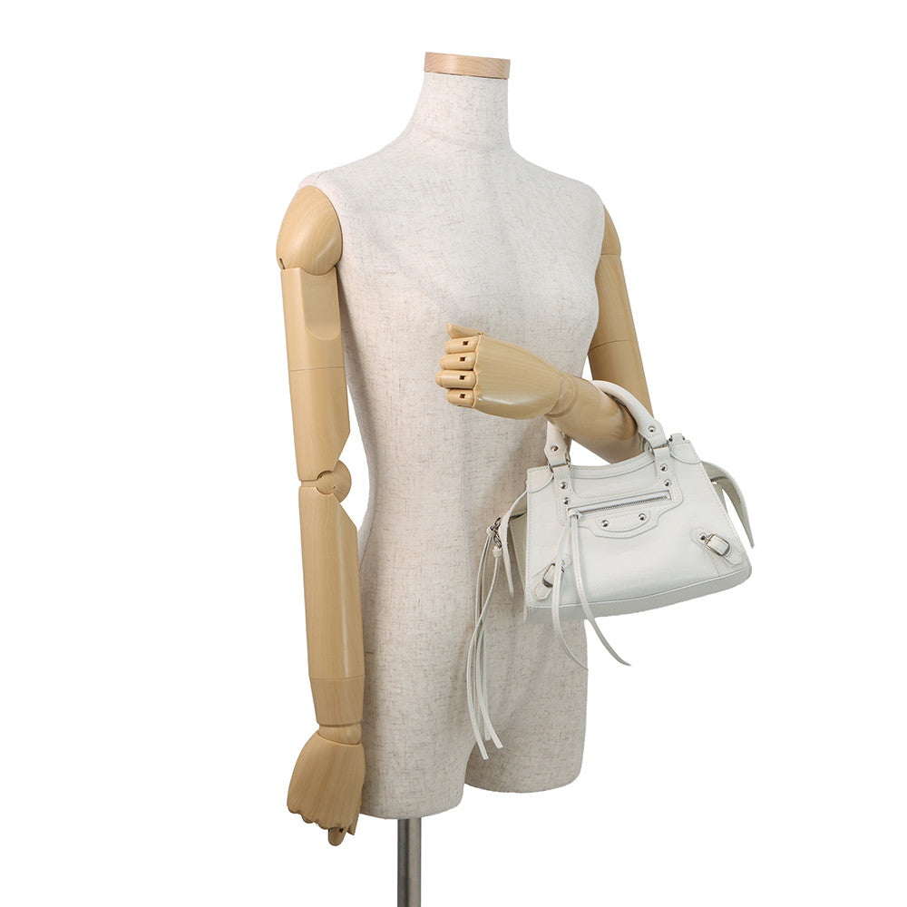 BALENCIAGA Neoclassic City White638524 9016 Leather Size Mini