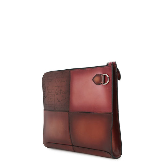 Berluti Calligraphy Nino Brown/Pink Leather Size TGM
