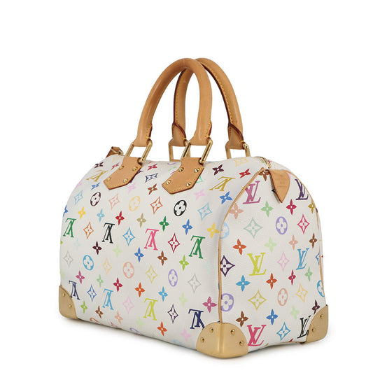 LOUIS VUITTON Speedy Blanc/RedM92643 Monogram・Multicolor Size 30