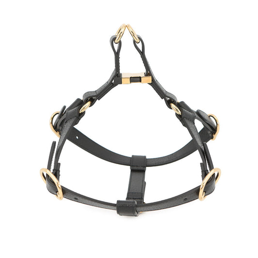 GUCCI Interlocking G Pet Harness Black692963 Leather Size M