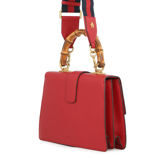 GUCCI Bamboo Dionysus 2-Way Handbag Red/White/Navy448075 Leather Bamboo