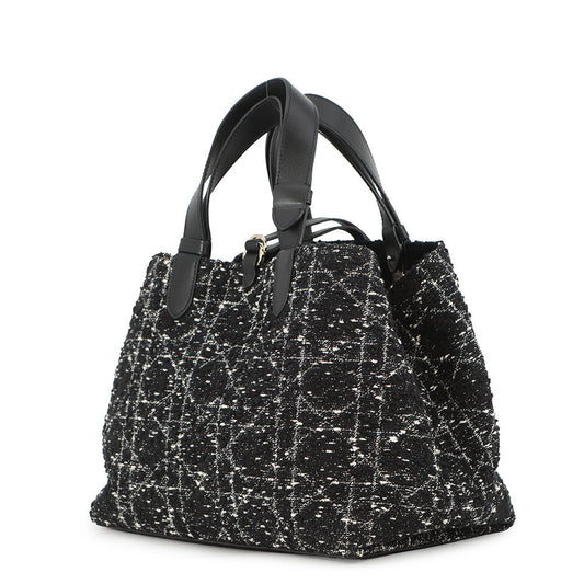 Dior Cannage to JulesBag Black/WhiteM2821OTKV_M911 Tweed Calf Leather Size Medium