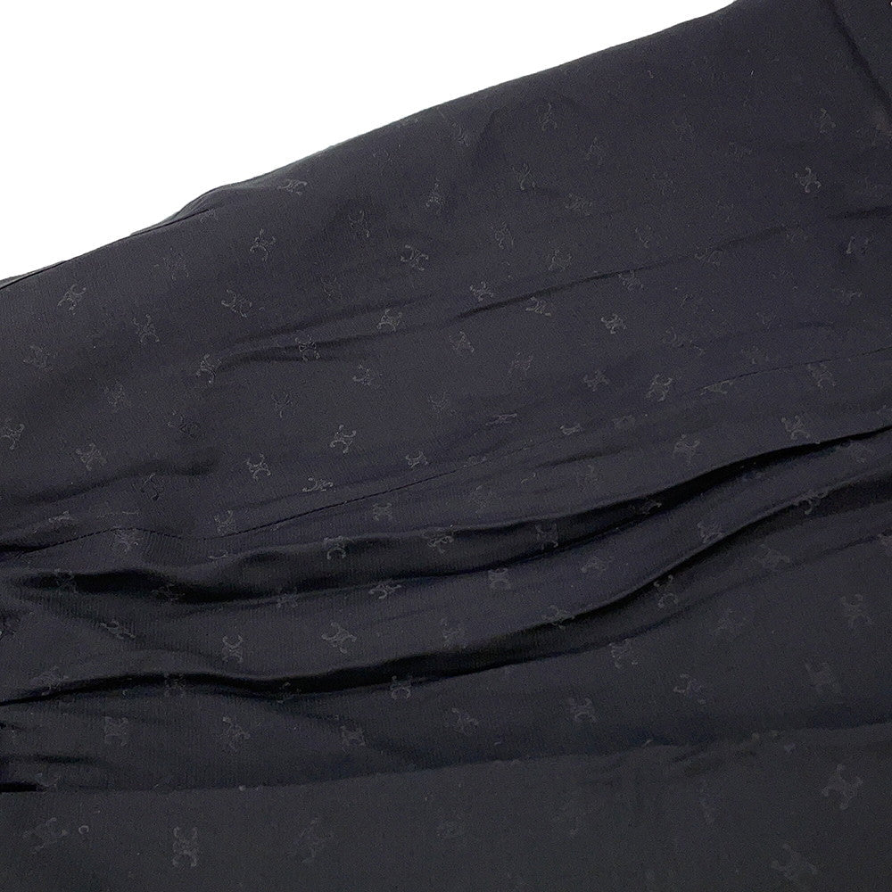 CELINE Box Pleated Tweed Skirt Size 38 Black/Beige2J121235G.24BJ Wool 88% Polyester12% Sequins