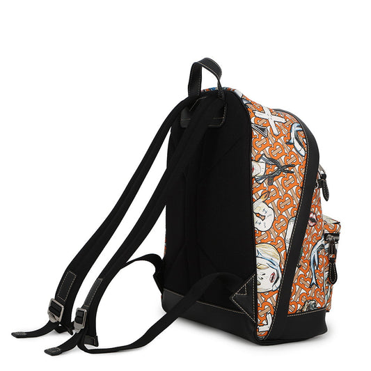 BURBERRY JETT TB Backpack Deep Orange8040237 PVC Leather