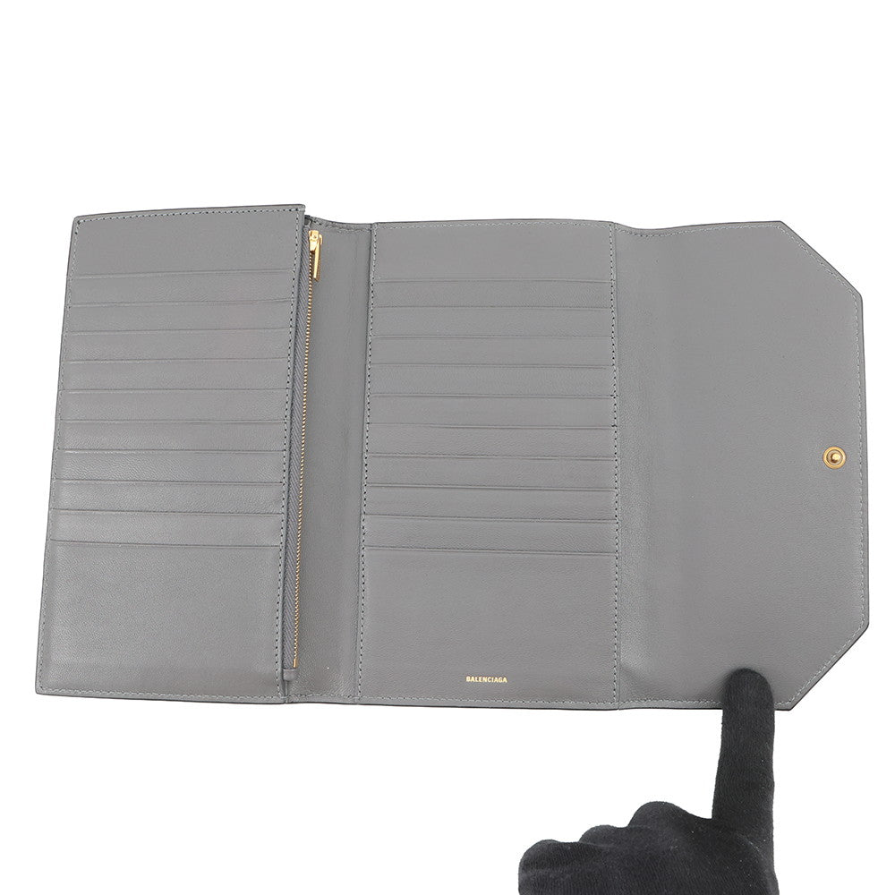 BALENCIAGA Envelope Slim Long Wallet Black7432202AABY1061 Calf Leather