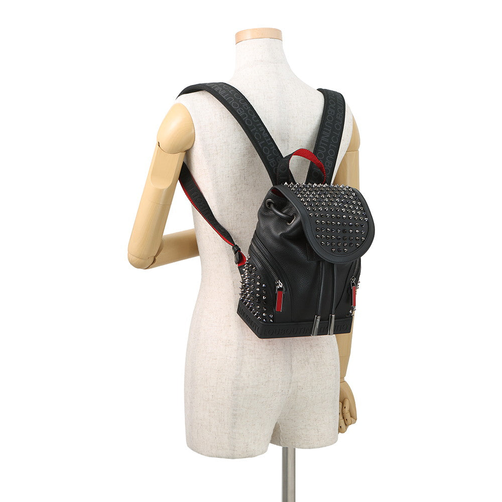 Christian Louboutin Explorer Funk Studded Backpack Black3215038B492 Leather Size Small