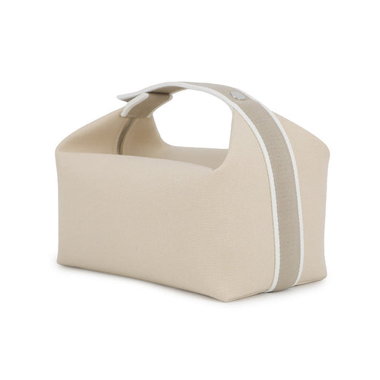 HERMES Brid a Black Beige Canvas Size GM