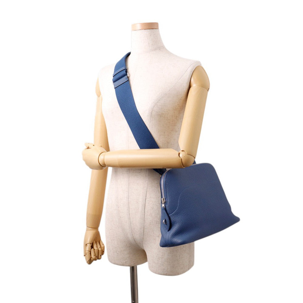 HERMES Bolide Messenger Blue Tie Togo Leather