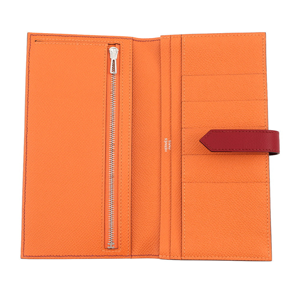 HERMES Bearnsfre Verso Ruby/Orange Epsom