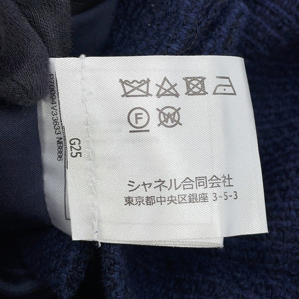 CHANEL Tweed Shorts CC Logo Size 36 NavyP70094-V33633-NB886 Cotton75% Wool 17% Polyamide8%