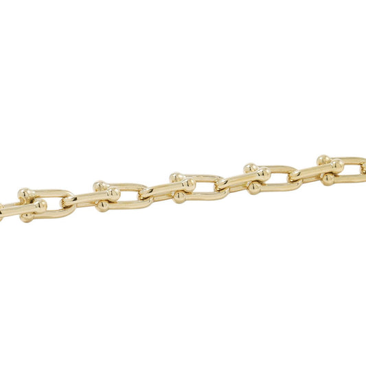 TIFFANY&Co. Hardware Small Link Bracelet Size Extra large 18K Yellow Gold