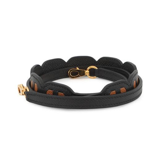 HERMES Bandouliere Chaine d'Ancre Strap Black/Gold Epsom