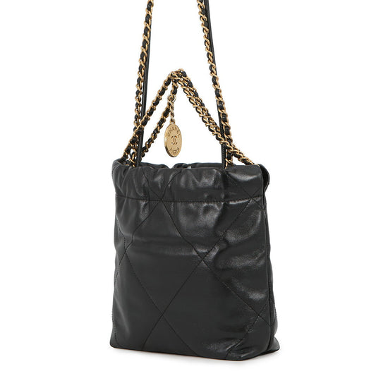 CHANEL CHANEL22 ChainShoulder Bag BlackAS3980-B19059-94305 Shiny Calf Leather Size Mini