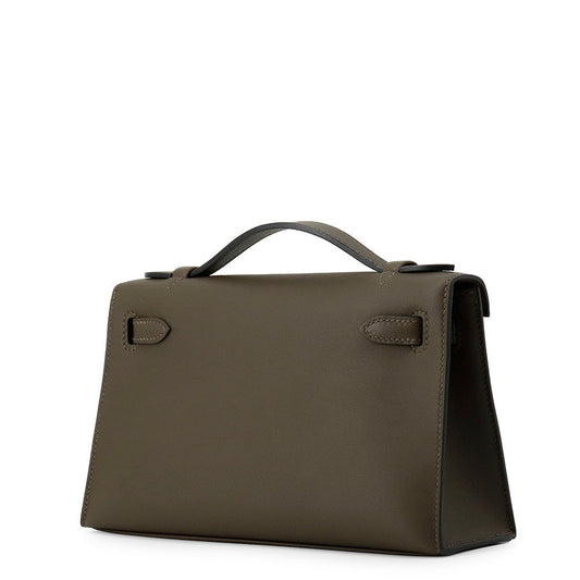 HERMES PochetteKelly Vertroden Swift Leather
