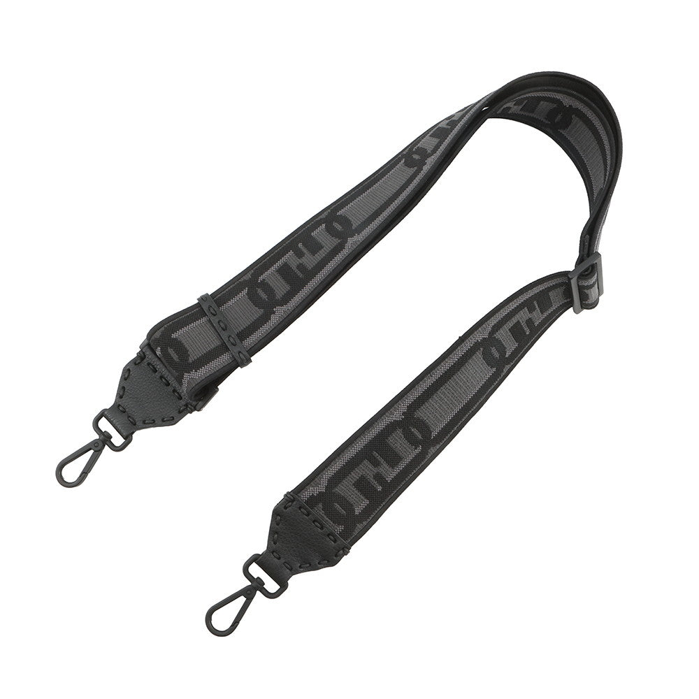 FENDI Strap You Black/Gray8AV444 Leather Canvas