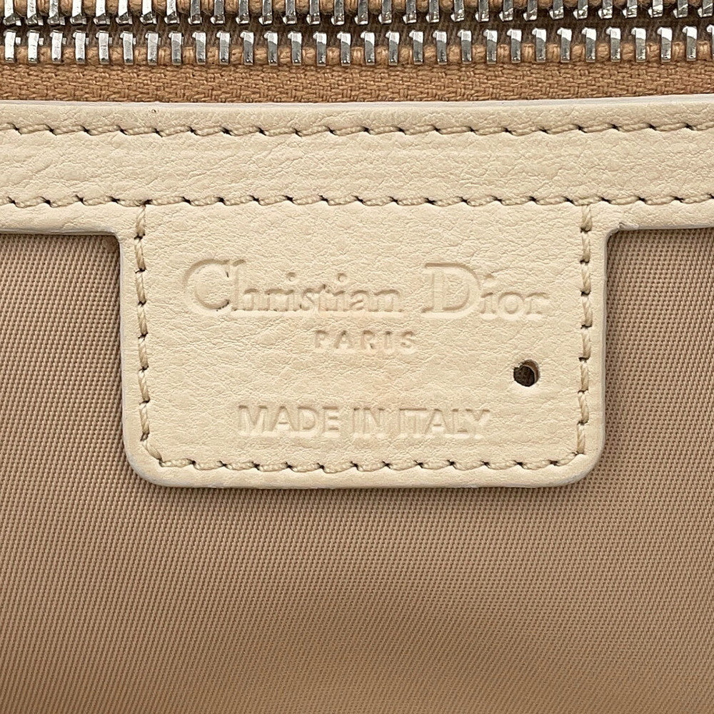 Dior Trotter Street Chic Shoulder Bag Beige Canvas Leather
