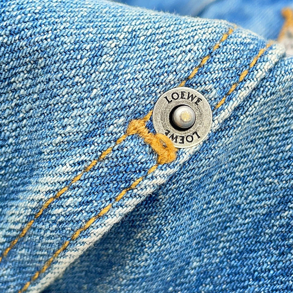 LOEWE Anagram Trapeze Denim Jacket Size 40 Denim BlueS359Y50X95 Cotton100%