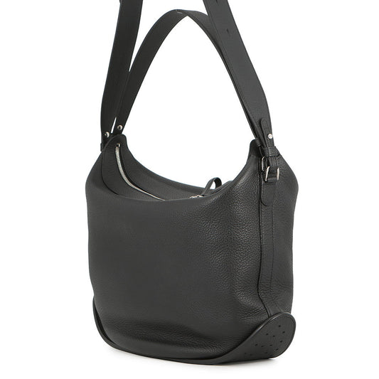 Delvaux Bread Swing Shoulder Bag BlackAA0694AQY099ZPA Soft Grain Leather Size XL