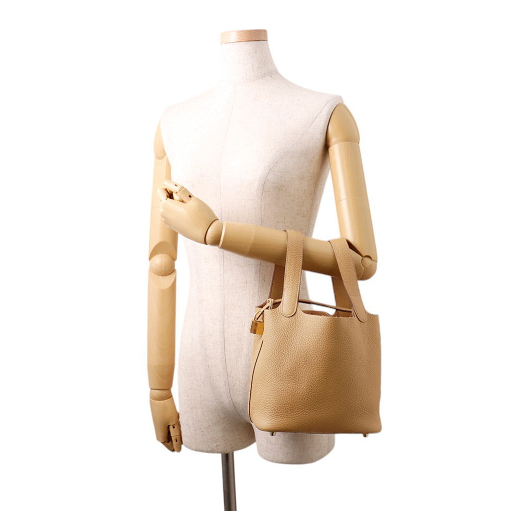 HERMES Picotin Lock Biscuit Taurillon Clemence Size PM