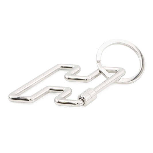 HERMES H to Speed Key Ring Bag Charm SilverH077245 Metal