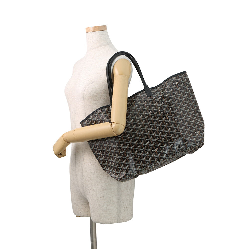 GOYARD Saint Louis BlackSTLOUIPMLTY01CL01P PVC Leather Size PM