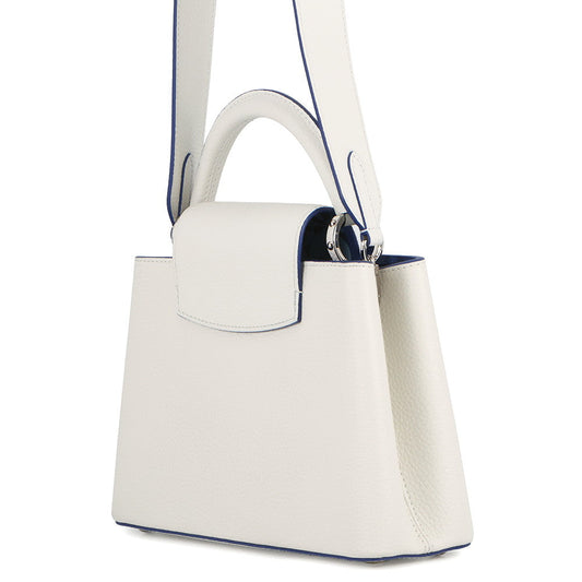 LOUIS VUITTON Capucines BB White/BlueM20828 Taurillon Leather