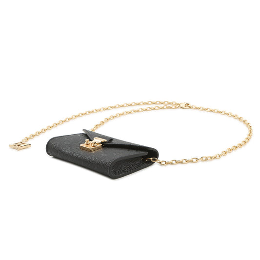 LOUIS VUITTON Belt・Pochette Metis NoirM4717Z Monogram Empreinte Leather