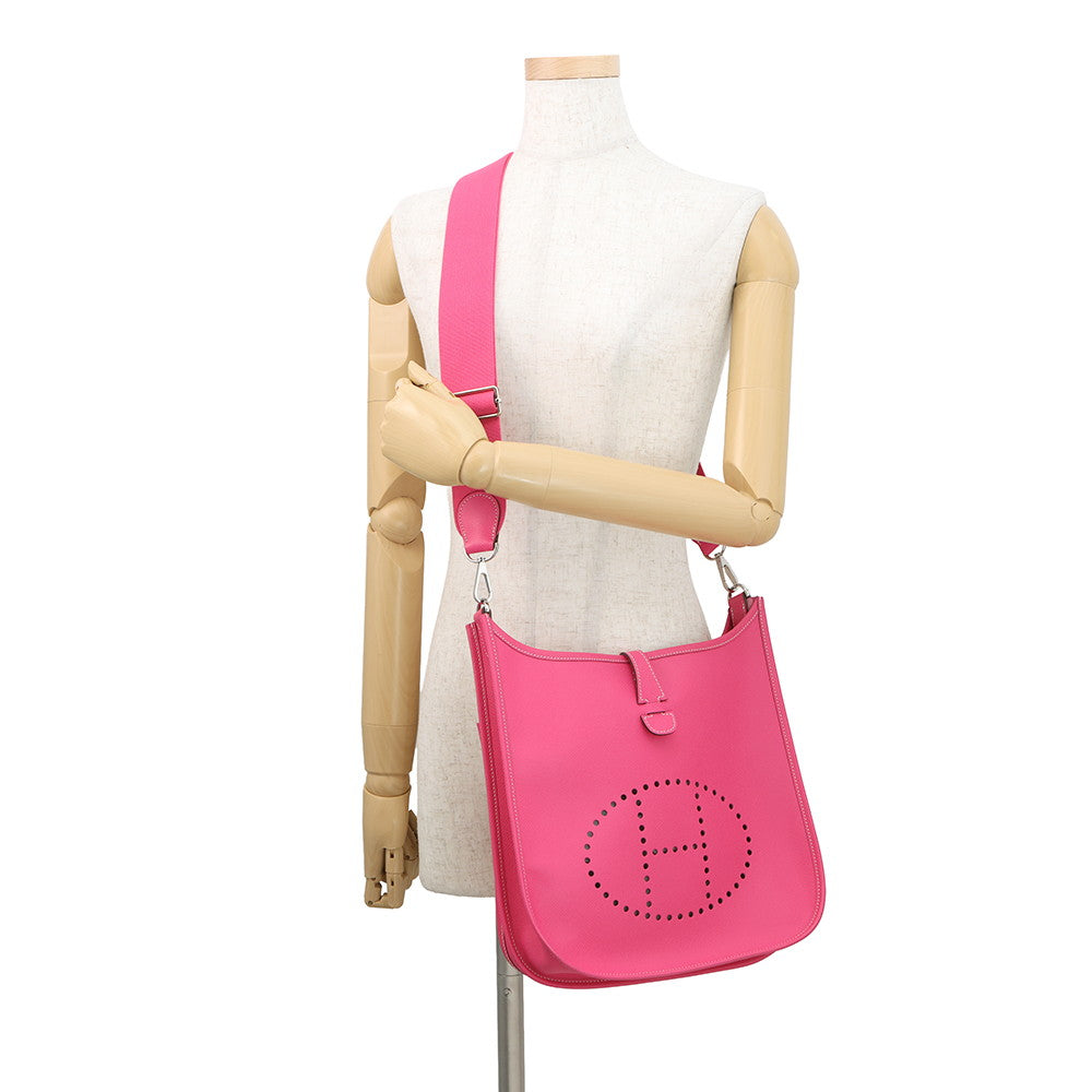 HERMES Evelyne3 Rose Tyrien Epsom Size PM