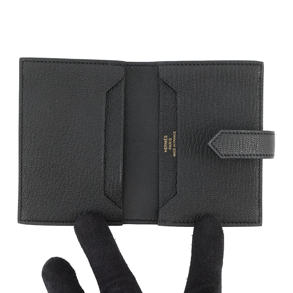 HERMES Bean mini Black Chevre Myzore Goatskin