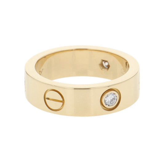 CARTIER Love Ring 3P Diamond Size Classic 51/#11B4032400 18K Yellow Gold