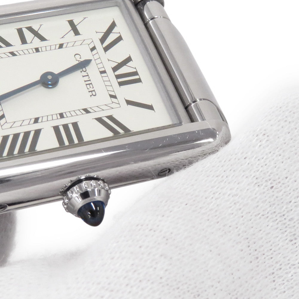 CARTIER Must tank LM W25.5mm x H33.7mm Stainless Steel Silver DialWSTA0052