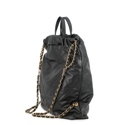 CHANEL CHANEL22 Backpack BlackAS3313 Leather Size Large